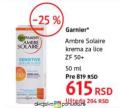 DM market Krema za lice Garnier Ambre Solaire ZF 50+