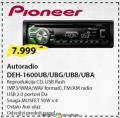 Centar bele tehnike Pioneer autoradio DEH-1600UB/UBG/UBB/UBA, Reprodukcija CD, USB flash<br />(MP3/WMA/WAV)