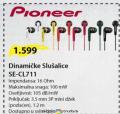 Centar bele tehnike Pioneer dinamičke slušalice SE-CL711, 3.5 mm 3P mini džek