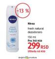DM market Nivea Fresh natural dezedorans 150 ml