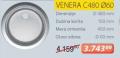 Metalac Sudopera okrugla inox Venera C480 fi60