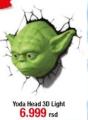 Computerland Zidna 3D lampa Star Wars Yoda Head 3D light