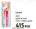 DM market Lacalut pasta za zube, 75 ml i četkica za zube