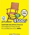 JYSK d.o.o  Baštenska sklopiva stolica Vantore